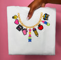 Teach Charm Necklace Sweatshirt