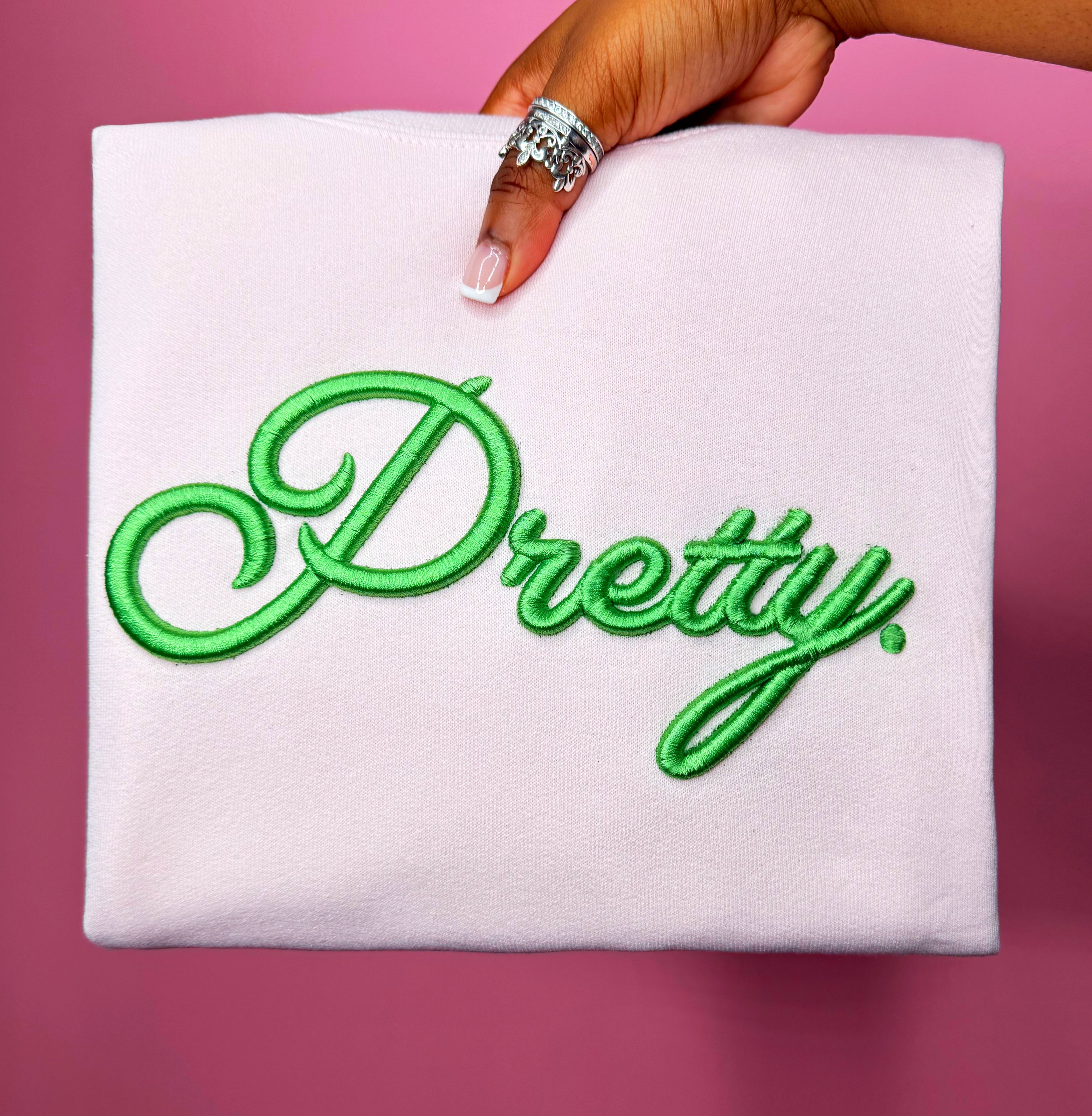Custom 3D Script Sweatshirt