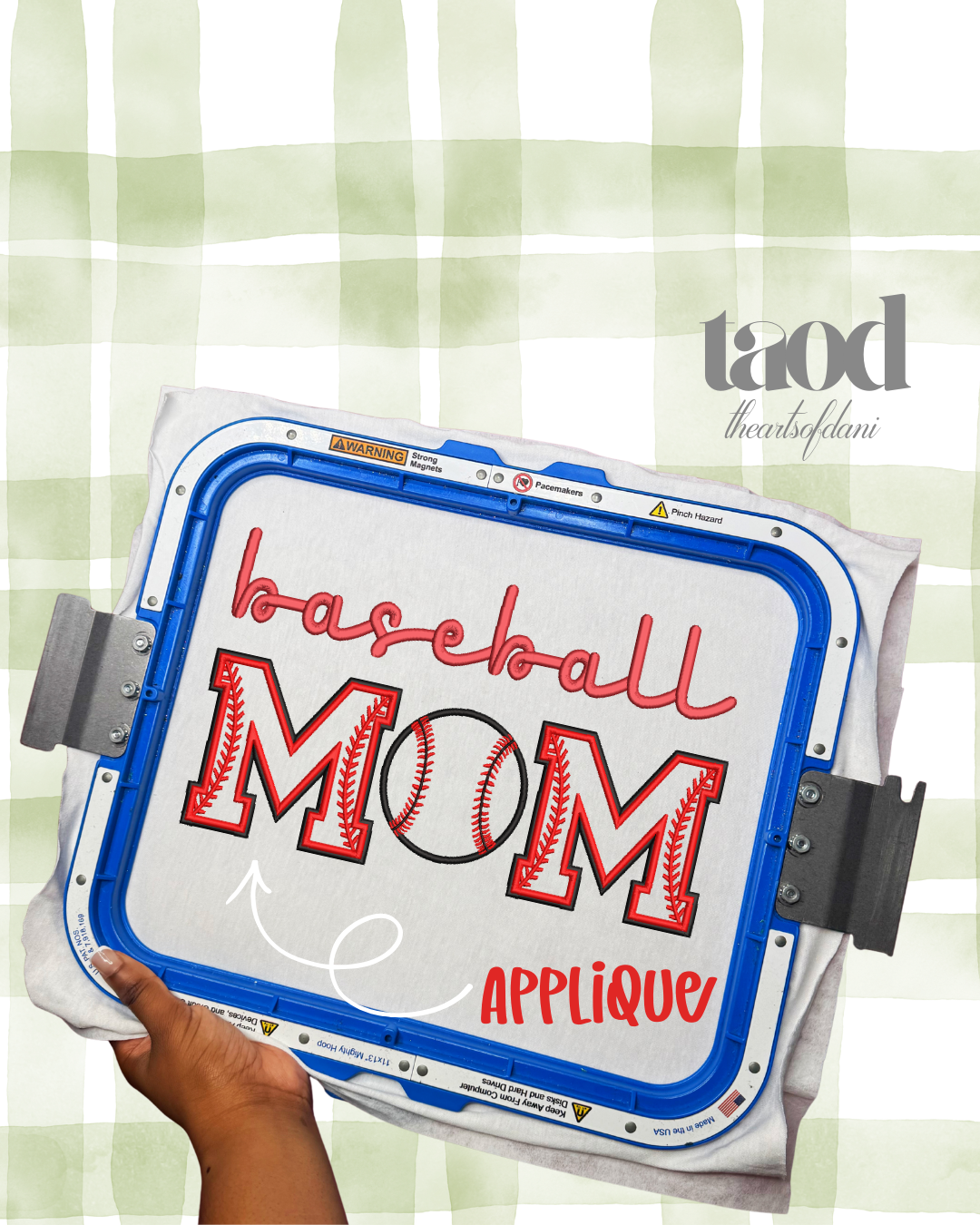Baseball Mom Applique