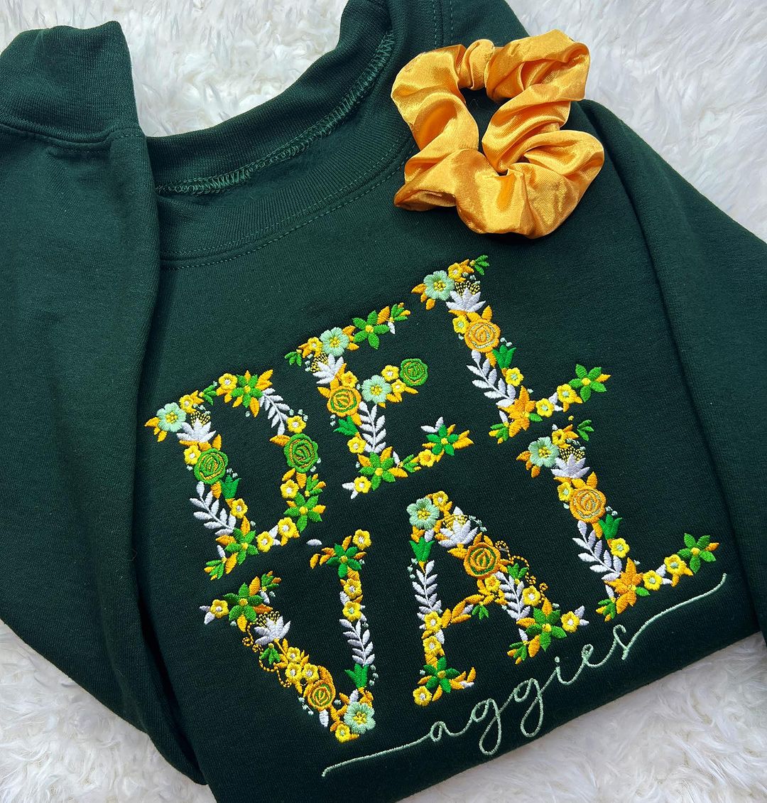 Double Lined Floral Collegiate Sweatshirt (5+ Letters)