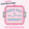 North Pole University Embroidery Design