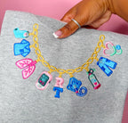RT Charm Necklace Sweatshirt
