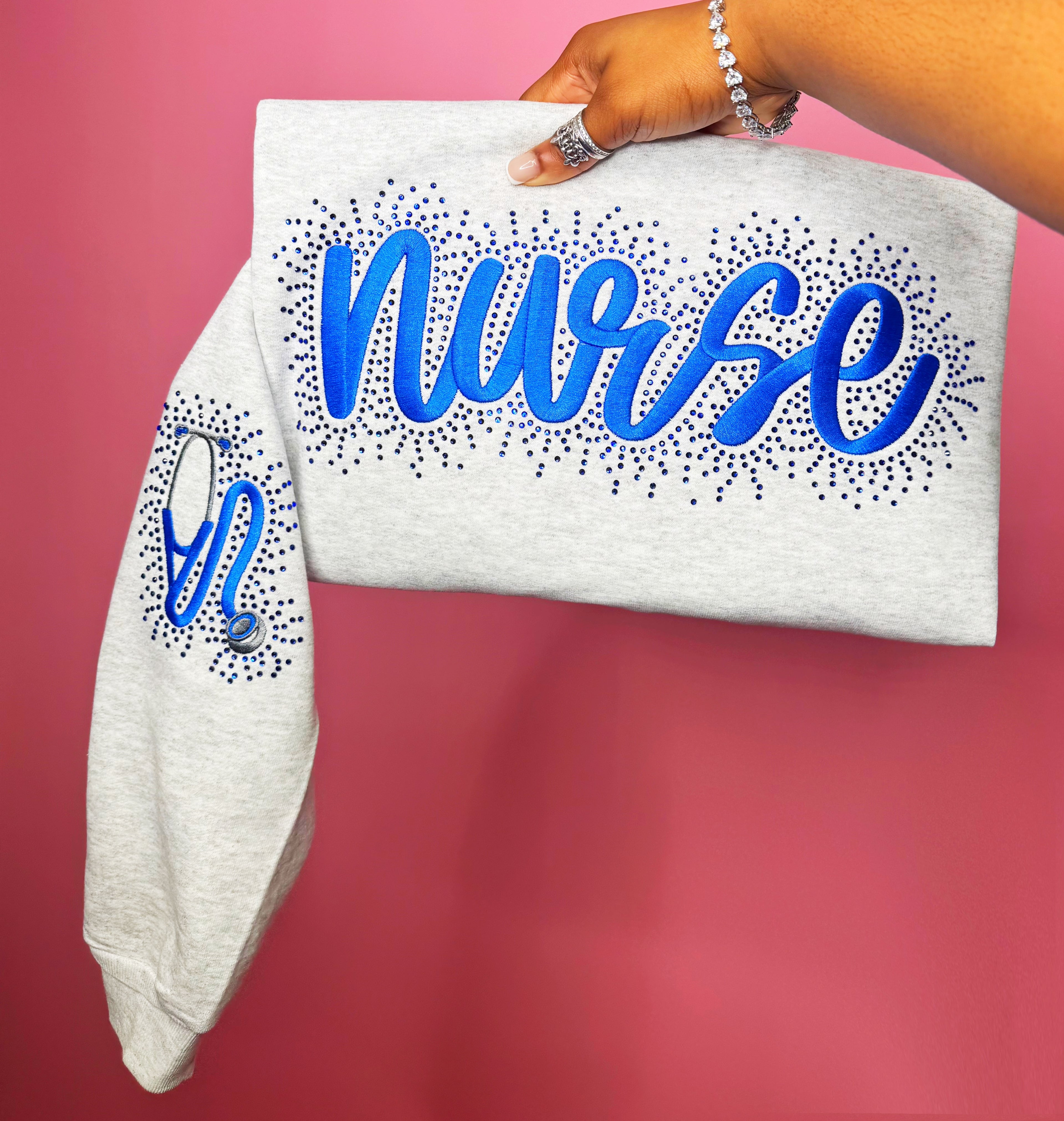 Nurse Stitched & Stoned Sweatshirt