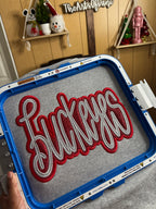 Custom Double Satin Stitch Hand-Lettered Applique Embroidery Design
