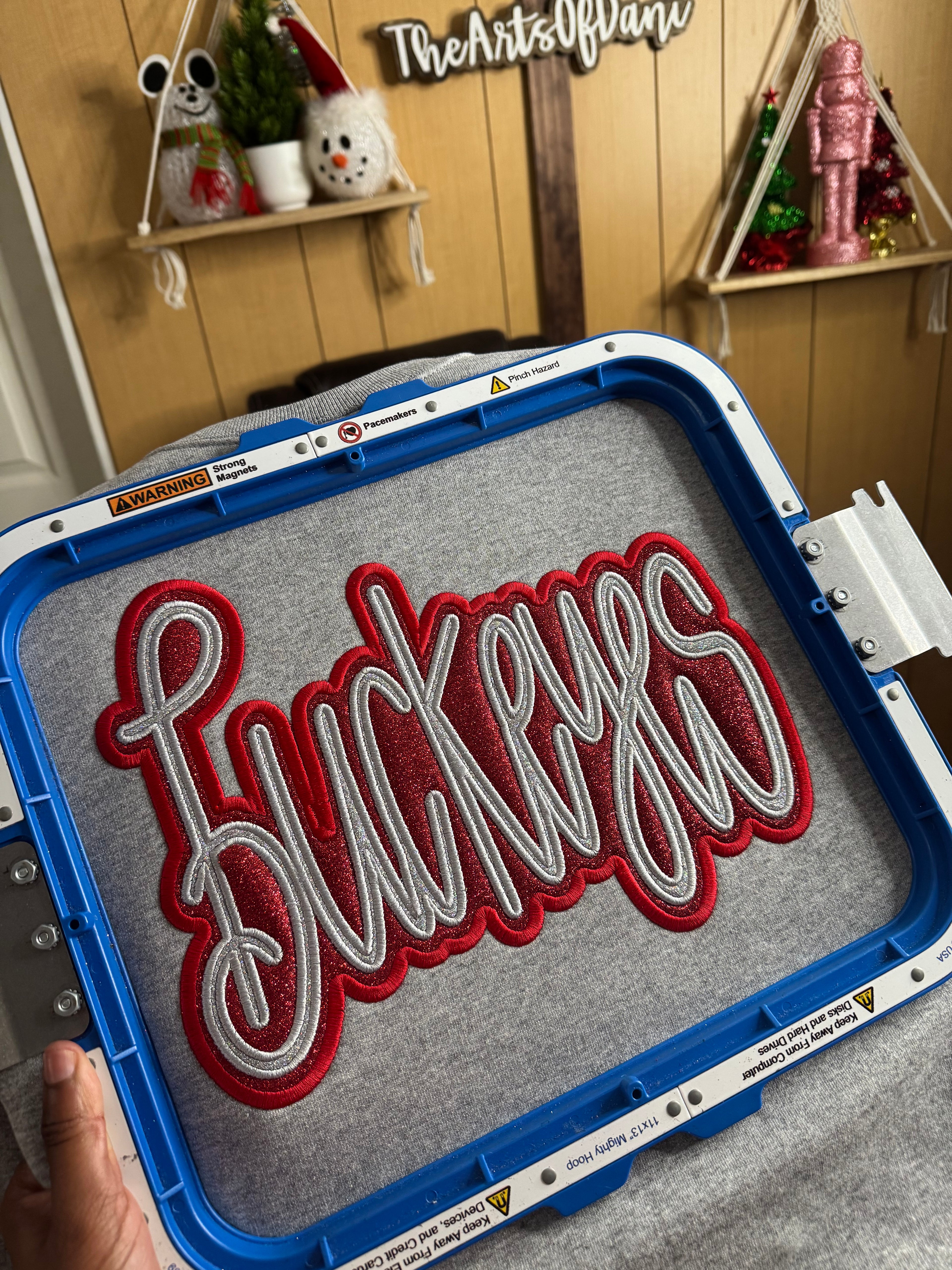 Custom Double Satin Stitch Hand-Lettered Applique Embroidery Design