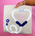 Chenille Stethoscope Pocketed Sweatshirt