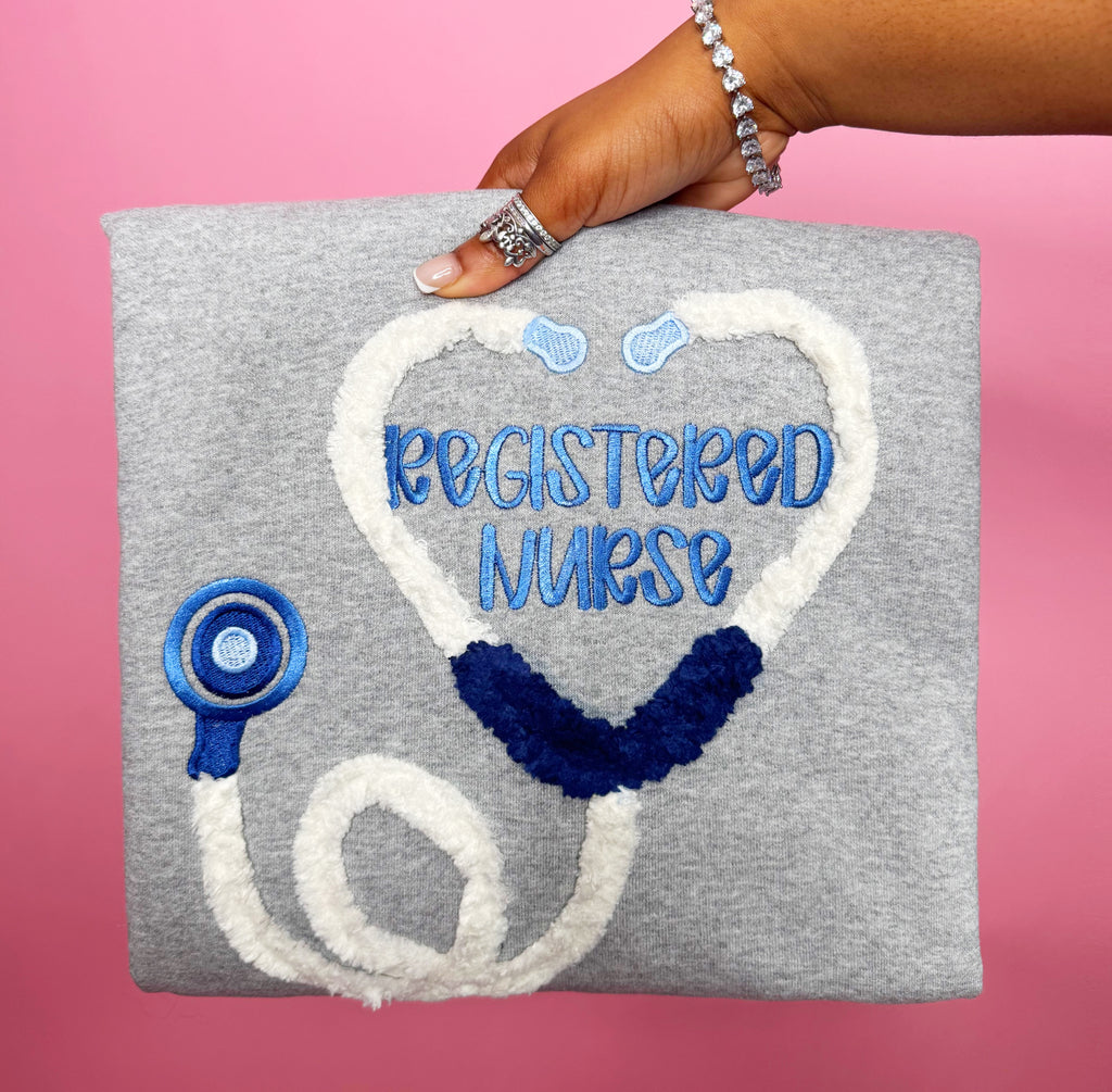 Chenille Stethoscope Pocketed Sweatshirt