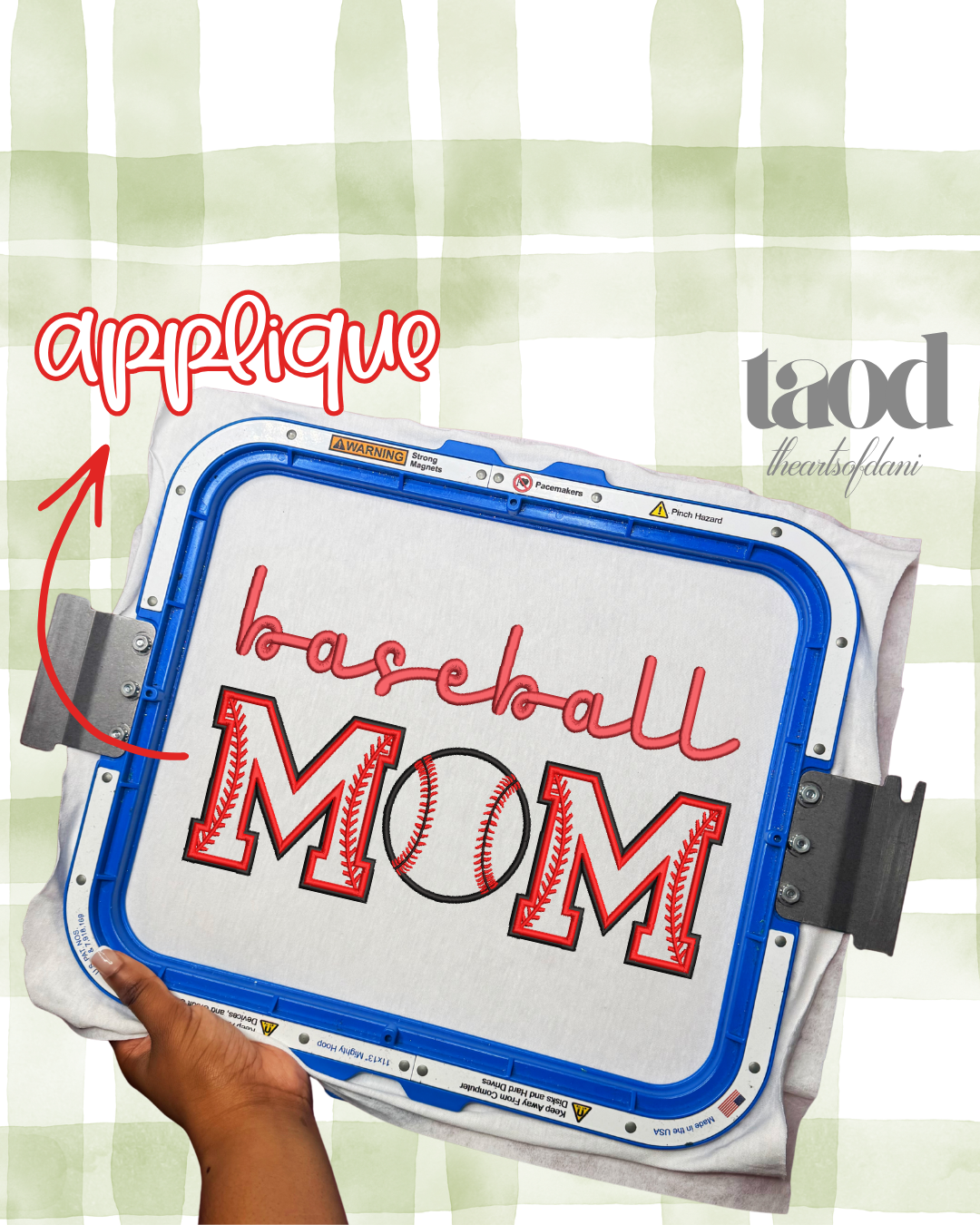 Baseball Mom Applique