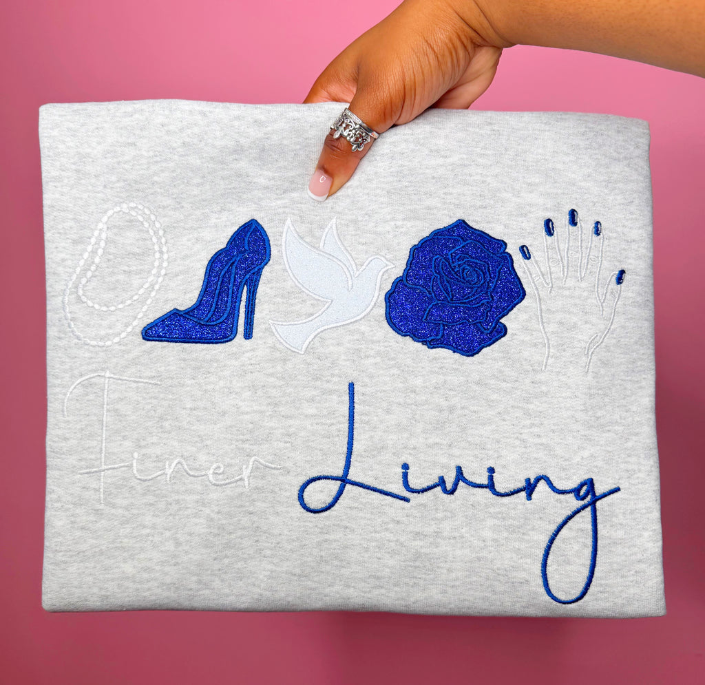 Finer Living Glittered Sweatshirt